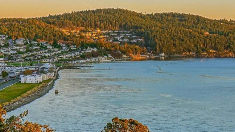 View of Fidalgo Bay and Anacortes at sunset. Photo by Pavl Polo via Unsplash.